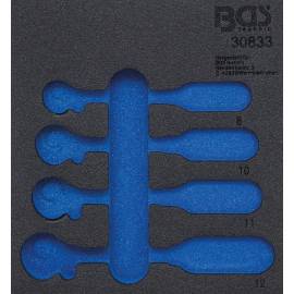 Insert de Servante d Atelier 1/6 Vide - Dimensions 22,1x5,1x22,2 cm - Organisation et Rangement Efficace - BGS