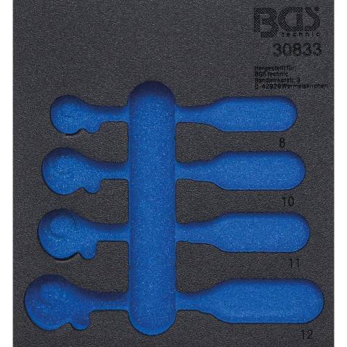 Insert de Servante d Atelier 1/6 Vide - Dimensions 22,1x5,1x22,2 cm - Organisation et Rangement Efficace - BGS