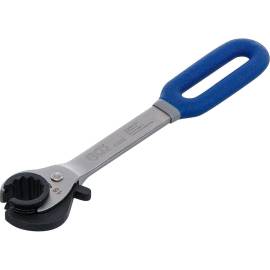 Clé à Tuyauter Cliquet Ouverte 15 mm - Précision et Confort d Utilisation, Zones Difficiles - D-Work