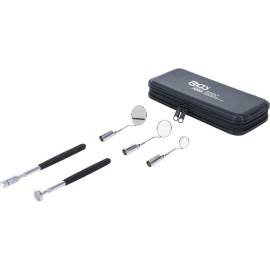 Aimant à LED et Miroir d Inspection - 12 x 5x25 cm - Lumineux et Pratique - Zones Difficiles - D-Work