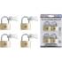 Jeu de Cadenas en Laiton 40 mm - 4 Pièces, Verrouillage Simultané - Sécurité et Praticité - BGS
