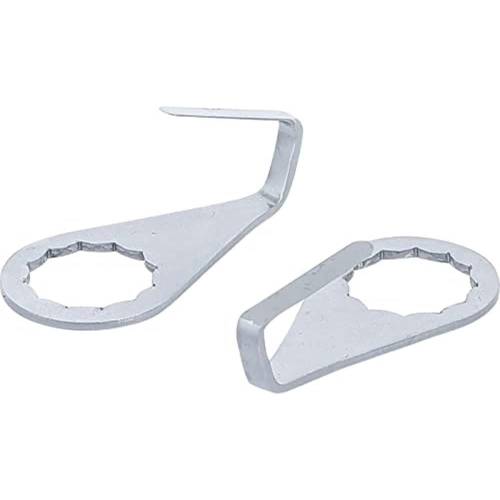 Couteau Demi-Rond 2 x 24 mm - Acier, Lot de 2 Pièces - Précision et Durabilité - BGS