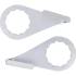 Couteau Demi-Rond 2 x 24 mm - Acier, Lot de 2 pcs - Précision et Durabilité - D-Work
