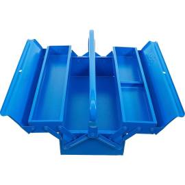Caisse à Outils Métallique Vide 420x200x150 mm - 3 Compartiments - Robuste et Pratique - BGS