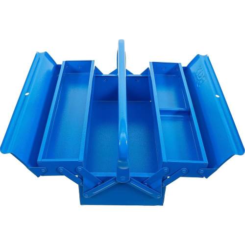 Caisse à Outils Métallique Vide 420x200x150 mm - 3 Compartiments - Robuste et Pratique - BGS