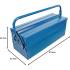 Caisse à Outils Métallique Vide 530x200x200 mm - 5 Compartiments - Solide et Pratique - BGS