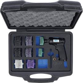 Jeu de Meules et Brosses Pneumatiques 17 Pièces - Accessoires Pneumatiques - Polyvalent et Résistant - BGS