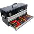 Caisse à Outils Métallique 3 Tiroirs - 147 Outils Complets - Rangement Robuste et Pratique, Pro - D-Work