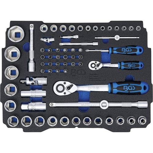 Insert pour BOXSYS1 2 - Jeu de 65 Douilles 6,3 mm (1/4) et 12,5 mm (1/2) - Systainer - Organisation et Accessibilité O - D-Work