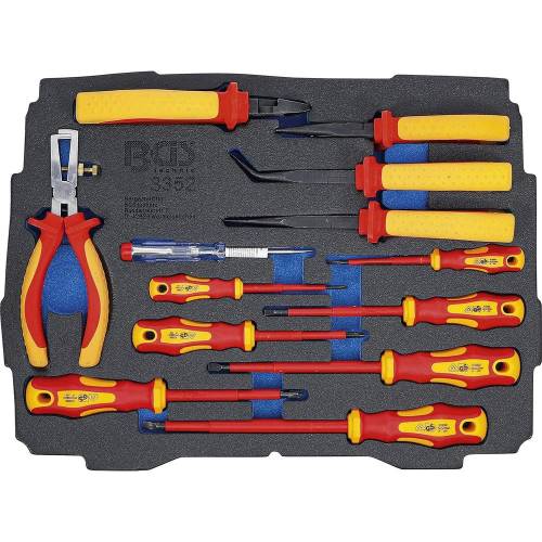Insert pour BOXSYS1 2 - Jeu de 13 Pinces et Tournevis d Électricien VDE - Outils Isolés et Sécurisés - D-Work