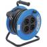 Enrouleur de Câble 15 m 3 x 1,5 mm - 4 Prises, IP20, 3000 W - Sécurité et Praticité, Pro - D-Work