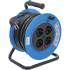 Enrouleur de Câble 15 m 3 x 1,5 mm - 4 Prises, IP20, 3000 W - Sécurité et Praticité - BGS