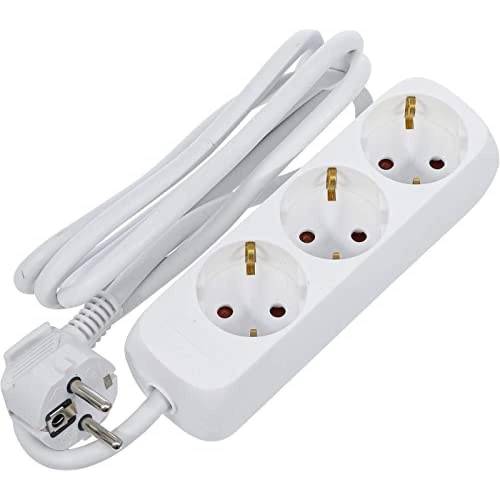 Barre de Prises de Courant Triple 1,4 m - Cordon 3 x 1,5 mm^2 - Protection IP20, Usage Domestique - D-Work