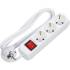 Barre de Prises de Courant Triple 1,4 m - Cordon 3 x 1,5 mm^2 - Protection IP20, Usage Domestique - D-Work