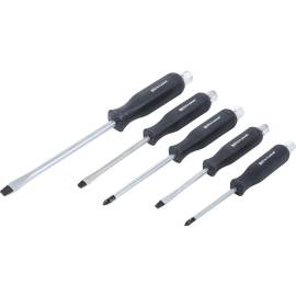 Jeu de Tournevis 5 pcs - Acier, Manche Ergonomique - Précision et Confort d Utilisation, Plastique - D-Work