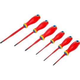 Jeu de Tournevis VDE 6 pcs - Pointe Extra Fine - Isolation Sécurisée et Précision - BGS