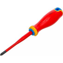 Tournevis VDE Pointe Extra Fine Cruciforme PH2 - 27,7 cm - Isolation et Précision - - BGS