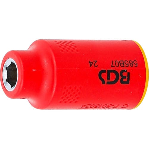 Douille pour Clé VDE Six Pans 10 mm (3/8 ) - 7 mm - Isolation Sécurisée et Précision - BGS