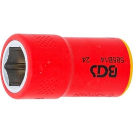 Douille pour Clé VDE Six Pans 10 mm (3/8 ) - 14 mm - Isolation Sécurisée et Précision - BGS