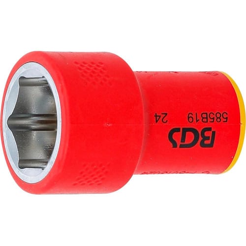 Douille pour Clé VDE Six Pans 10 mm (3/8) - 19 mm - Isolation Sécurisée et Précision, Pro - D-Work