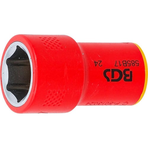 Douille pour Clé VDE Six Pans 10 mm (3/8 ) - 17 mm - Isolation Sécurisée et Précision - BGS