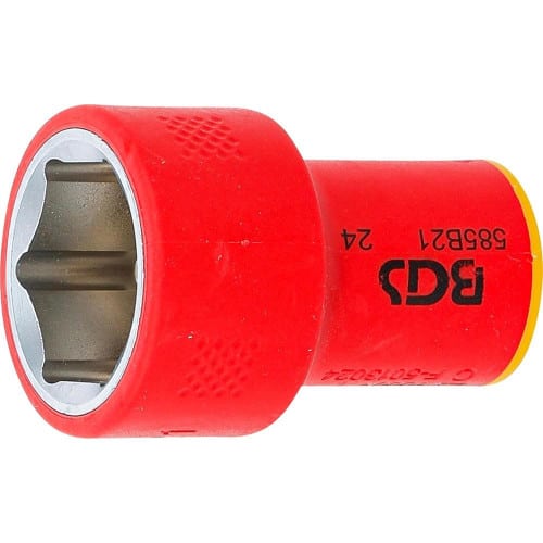 Douille pour Clé VDE 10 mm (3/8) - Six Pans, 21 mm - Isolation Sécurisée et Précision, Acier, Pro - D-Work