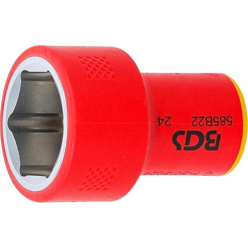 Douille pour Clé VDE Six Pans 10 mm (3/8 ) - 22 mm - Isolation Sécurisée et Précision - BGS