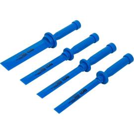 Jeu de Grattoirs Plastiques 4 Pièces - Largeurs 19, 22, 25, 38 mm - Polyvalents et Pratiques pour Décapage et Nettoyage - BGS