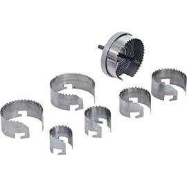 Jeu de Scies-Cloches 26-63 mm - Prof. 25 mm - 7 pcs - Polyvalence et Précision, Acier HSS - D-Work