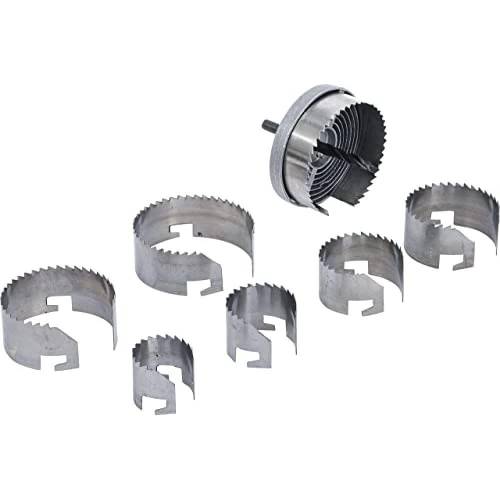 Jeu de Scies-Cloches 26-63 mm - Prof. 25 mm - 7 pcs - Polyvalence et Précision, Acier HSS - D-Work