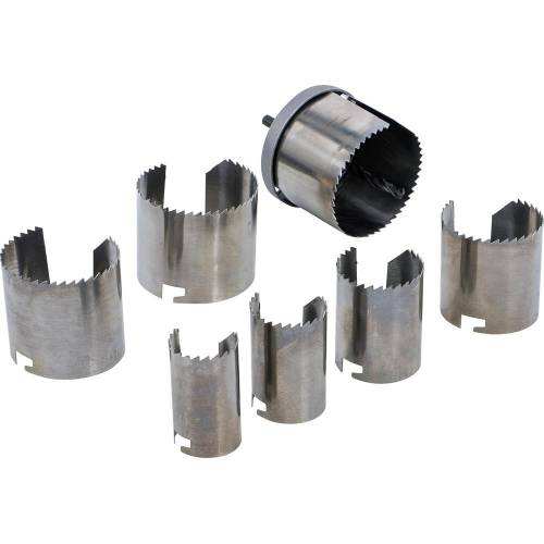 Jeu de Scies-Cloches 26-63 mm - 7 pcs, Prof. 43 mm - Polyvalence et Précision, Acier HSS - D-Work
