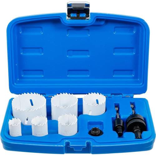 Jeu de Scies-Cloches 8 Pièces Ø22-65 mm - Profondeur 40 mm - Acier Durable pour Découpe Précise - BGS