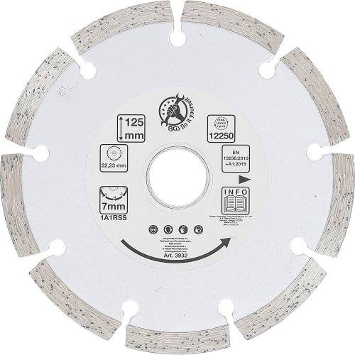 Disque de Coupe en Segments 125 mm - Coupe Précise et Durable, Acier, Pro - D-Work