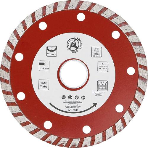 Disque de Coupe Turbo 115 mm - - Coupe Rapide et Précise - BGS