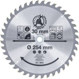 Lame de Scie Circulaire Métal Dur 254x30x3,2 mm - 40 Dents - Précision et Durabilité - BGS