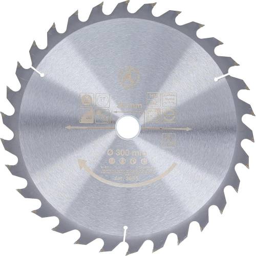 Lame de Scie Circulaire Métal Dur 300 x 30 x 3,2 mm - 30 Dents - Précision et Durabilité, Pro - D-Work