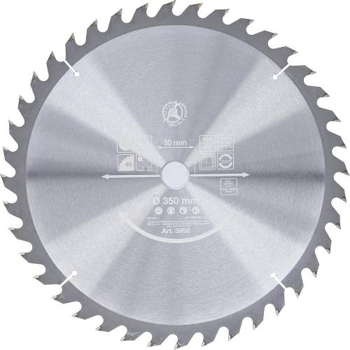 Lame de Scie Circulaire Métal Dur 350 x 30 x 3,4 mm - 40 Dents - Coupe Précise et Durable - D-Work