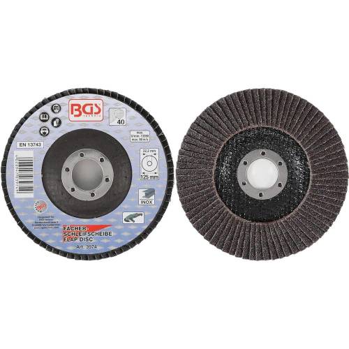 Disque à Lamelles 125 mm - K 40 - Ponçage Efficace et Finition Lisse - BGS