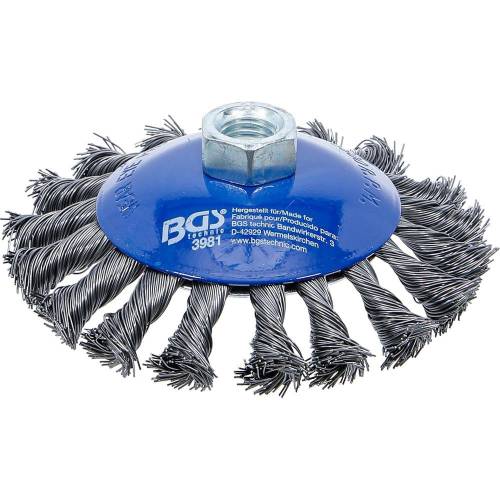 Brosse Plate D.115 mm - Réception M14 x 2,0 - Acier, Usage Industriel - Nettoyage Efficace et Durable - D-Work