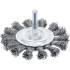 Brosse Plate Tressée Ø75 mm - Arbre d Entraînement 6 mm - Résistante et Précise - BGS