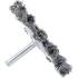 Brosse Plate Tressée Ø75 mm - Arbre d Entraînement 6 mm - Résistante et Précise - BGS