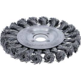 Brosse Plate et Ronde Tressée Ø115 mm - Poignée Ergonomique - Nettoyage Efficace et Durable - BGS