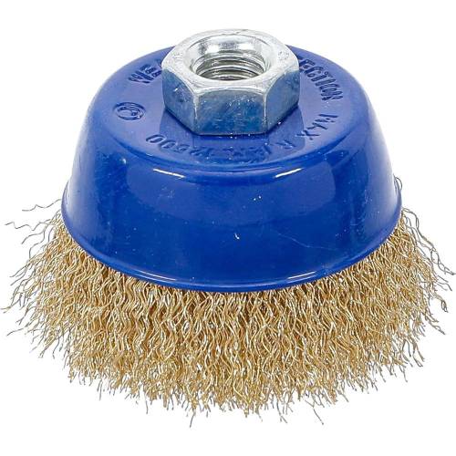 Brosse Ronde Ø75x57 mm - Réception M14 x 2,0 - Acier, Usage Polyvalent - - BGS