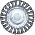 Brosse Plate et Ronde Tressée Ø125 mm - Poils Résistants - Nettoyage Efficace et Durable - BGS