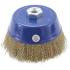 Brosse Ronde 125x75 mm - Réception M14 x 2,0 - Acier, Usage Industriel - Nettoyage Efficace et Durable - BGS
