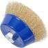 Brosse Ronde 125 x 75 mm - Réception M14 x 2,0 - Acier, Usage Industriel - Nettoyage Efficace et Durable - D-Work