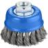 Brosse Ronde 125 x 75 mm - Réception M14 x 2,0 - Acier, Usage Industriel - Nettoyage Efficace et Durable - D-Work