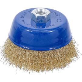 Brosse Ronde Ø100 mm M14 x 2,0 - Acier, Résistante et Polyvalente - BGS