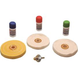 Kit de Polissage pour Métal Doux 7 Pièces - Accessoires Complets - Finition Brillante et Protection - BGS
