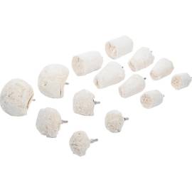 Assortiment de Têtes de Polissage 6,3 mm - 14 Pièces - Accessoires pour Finition et Polissage Précis - BGS